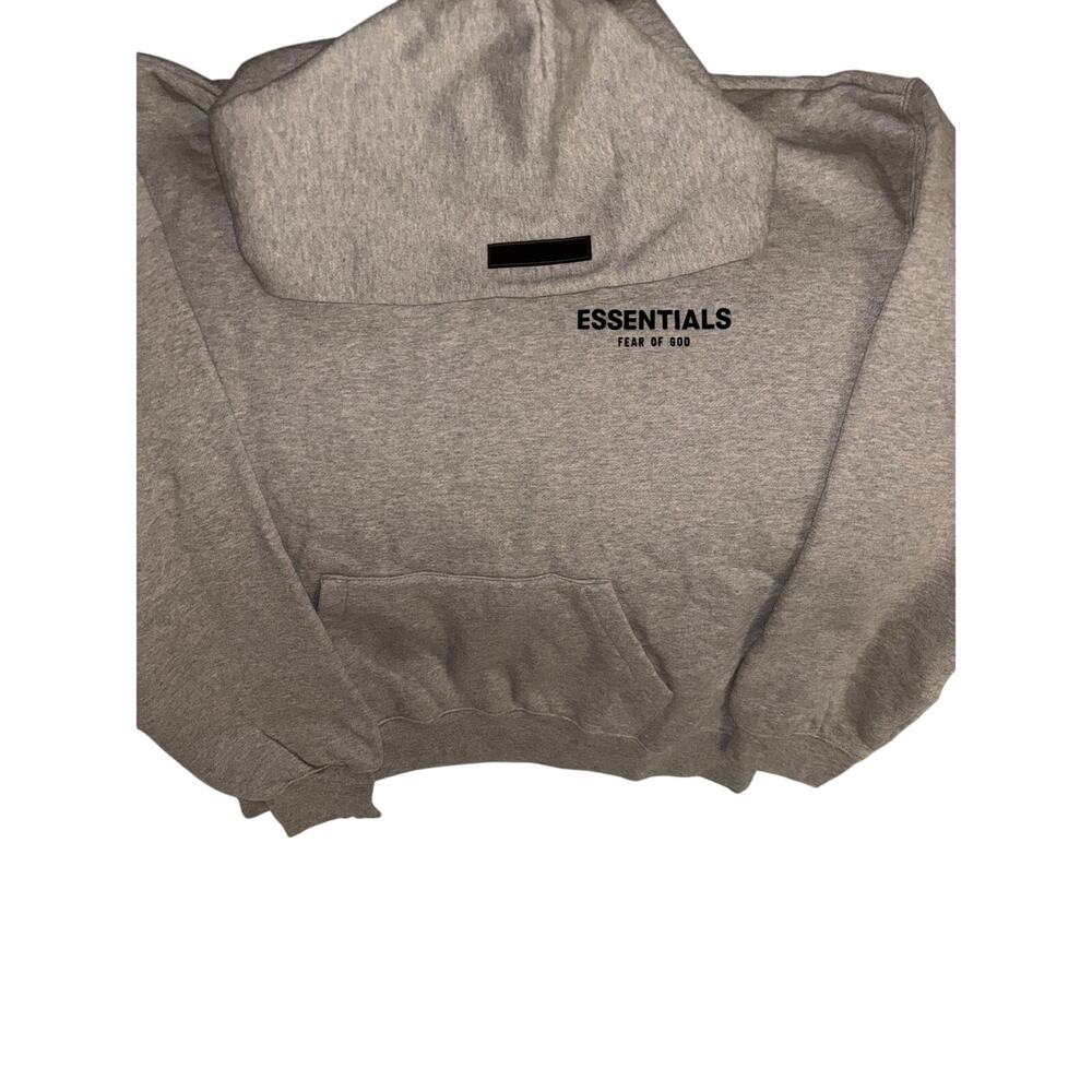 Essentials Fear Of God Dark OatMeal Hoodie Size Medium